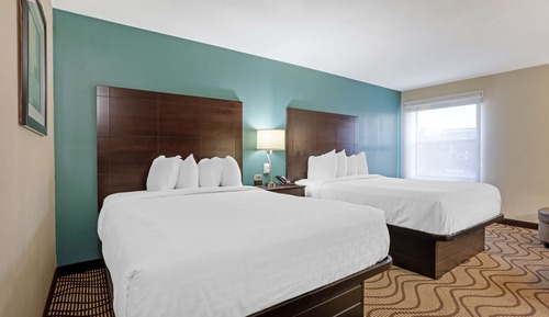 Standard Room, 2 Queen Beds, Non Smoking, Refrigerator & Microwave