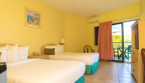 Double or Twin Room, 2 Double Beds, Ocean View