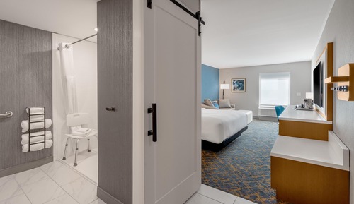 Studio, 1 King Bed, Roll-in Shower (Mobility Accessible)