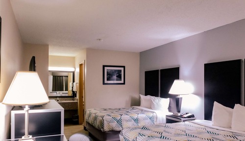 Standard Room, 2 Double Beds, Non Smoking, Refrigerator & Microwave