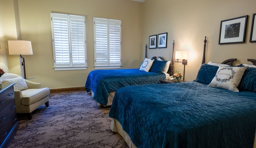Main Stone Lodge North Side Room with Two Queen Beds