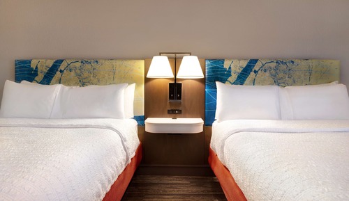 Two double beds non smoking