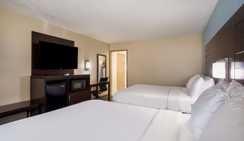 Standard Room, 2 Queen Beds, Non Smoking, Refrigerator & Microwave