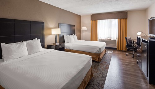 Standard Room, 2 Queen Beds, Non Smoking, Refrigerator & Microwave