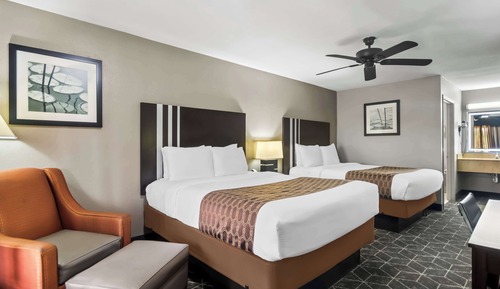 Standard Room, 2 Queen Beds, Non Smoking, Refrigerator & Microwave
