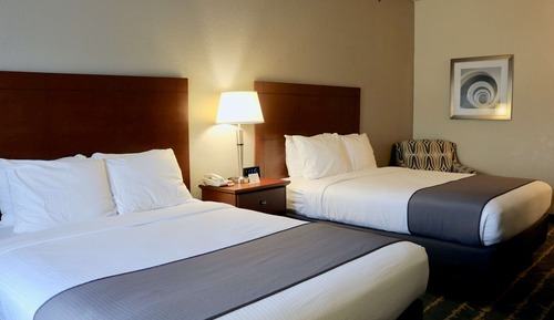 Standard Room, 2 Queen Beds, Non Smoking, Refrigerator & Microwave