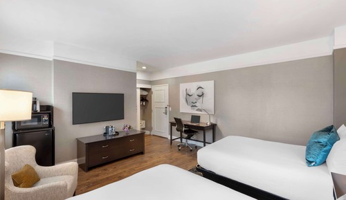 Standard Room, 2 Double Beds, Non Smoking, Microwave