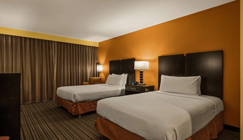 Standard Room, 2 Double Beds, Non Smoking, Refrigerator & Microwave