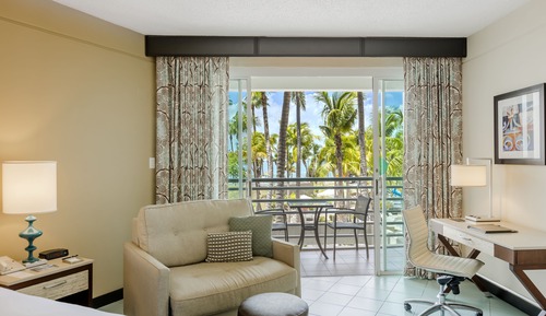 Balcony Pool View Room with 2 Double Beds