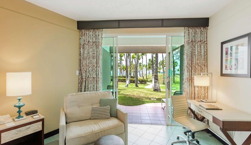 Oceanfront Patio Room with 2 Double Beds