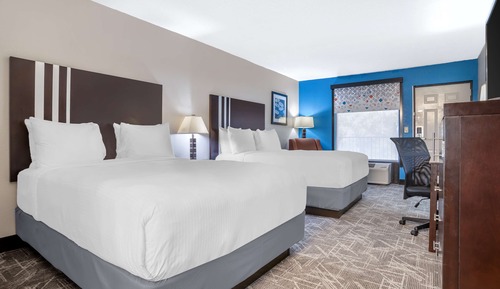 Standard Room, 2 Queen Beds, Non Smoking, Refrigerator & Microwave