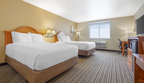 Standard Room, 2 Queen Beds, Non Smoking, Refrigerator & Microwave