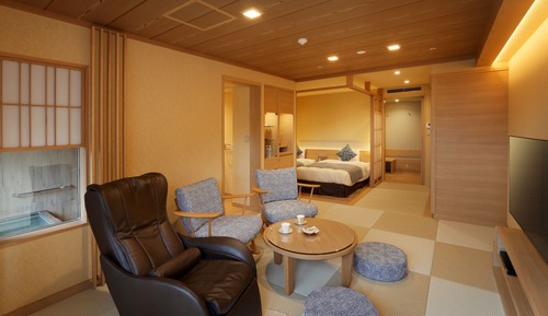 Japanese Western Style Superior Room with Tatami Area & Private Hot Spring Bath,NonSmoking(Shuhokan)
