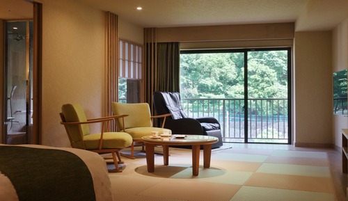 Japanese Western Room with Private Hot Spring Bath, Non Smoking (Shuhokan) 