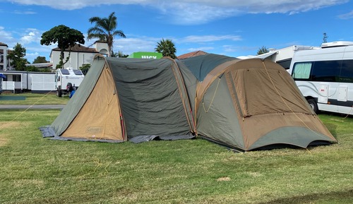 Garden Powered Site - with Shared Bathroom. Bring your own Caravan or Tent