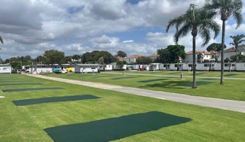 Garden Premium Powered Site - with Shared Bathroom. Bring your own Caravan or Tent