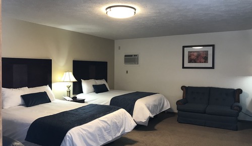 City Double Room, 2 Queen Beds, Refrigerator & Microwave
