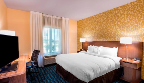 Suite, 1 King Bed with Sofa bed (Hearing Accessible)