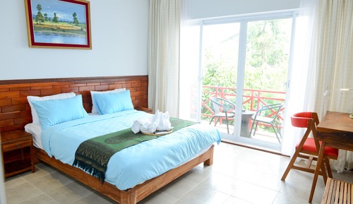 Standard Double Room, 1 Queen Bed, Balcony, Garden View