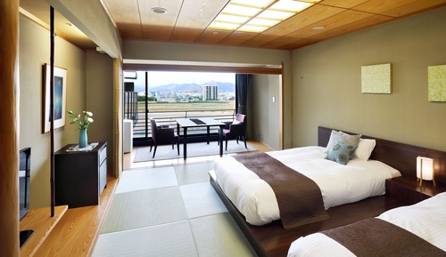 Japanese Style Room with Beds, River View with Hida Beef Kaiseki Dinner, Non Smoking