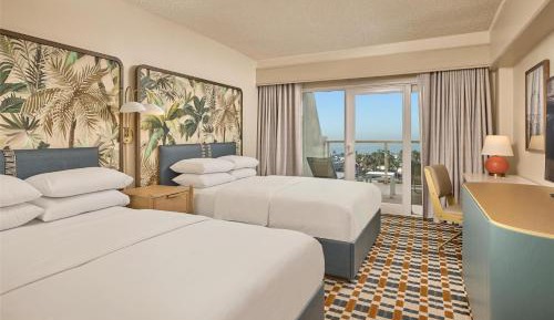 Queen Room with Two Queen Beds, Balcony and Ocean View