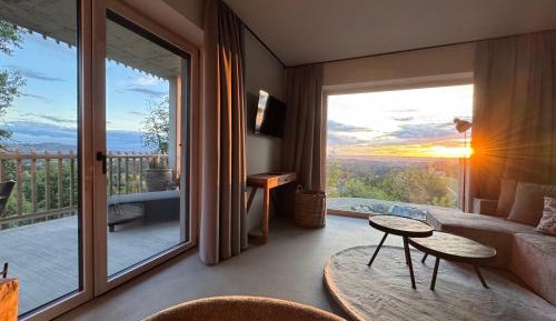 One-Bedroom Apartment with Balcony and Mountain View  