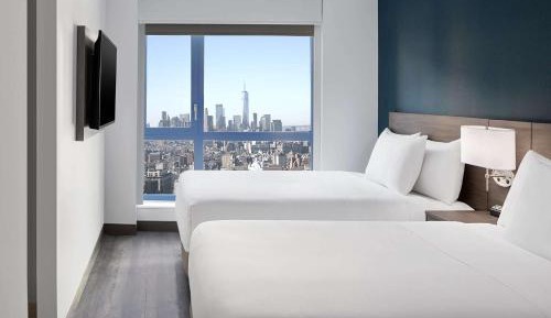 Double Room with Two Double Beds, Skyline View