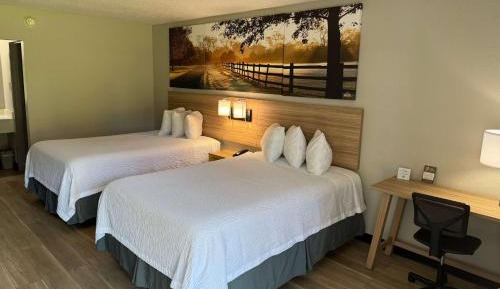 Double Room with Two Double Beds and Roll-in Shower - Mobility/Hearing Accessible - Non-Smoking