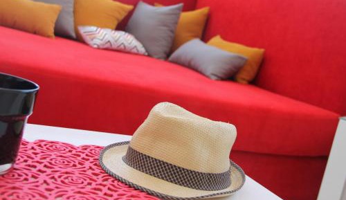 Red Studio Apartment with Sea View