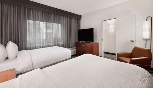 Double Suite with Two Double Beds - Courtyard View