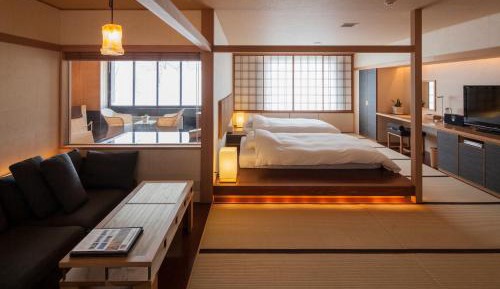 Twin Room Bedrock Bath & SPA Bath on Living Room - Non-Smoking