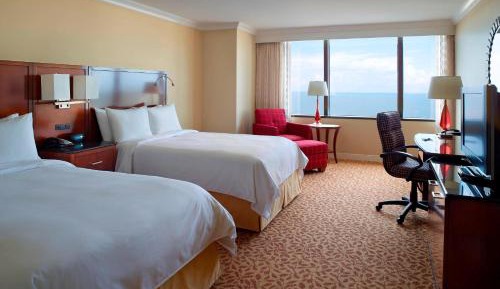 Double Room with Two Double Beds and Lake View - Hearing Accessible