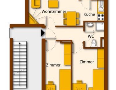 Two-Bedroom Apartment with Sofa Bed