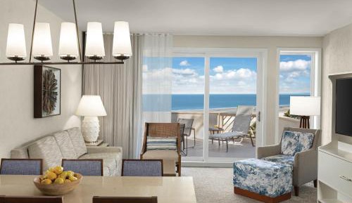 Two-Bedroom Oceanfront Villa with One King Bed, Two Twin Beds, Sofa Bed and Balcony