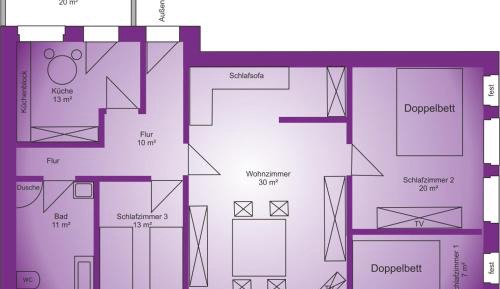 Three-Bedroom Apartment
