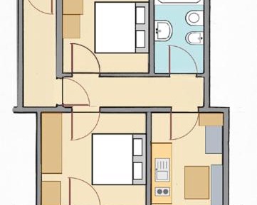 Two-Bedroom Apartment with Balcony