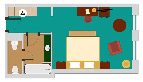 Excellent Double room with Spa Street View and Entry to Wellness