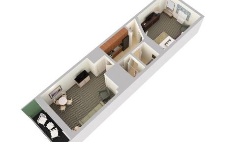 Premium Oceanfront One Bedroom King Suite-1 King Bed with 1 Double Wall Bed
