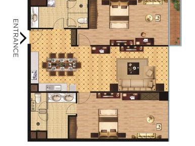 Two Bedroom with Lake View