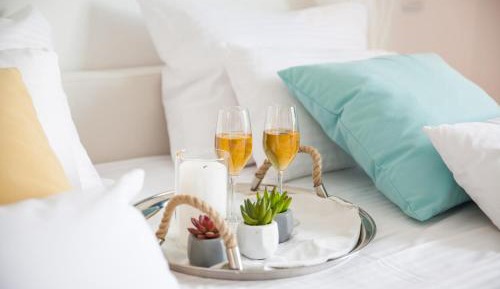 Double Room with Balcony and Side Sea View