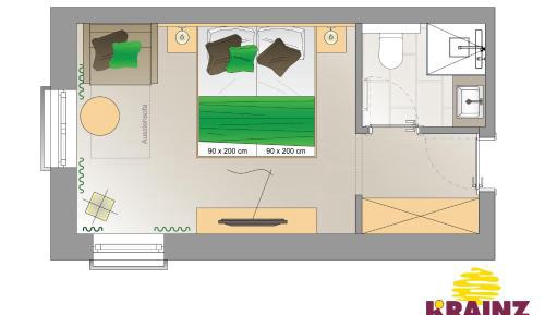 Family Room with Three Beds