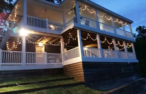 Titus House | What a view of our beautiful Lake Jordan. This cabin is sure to charm you .