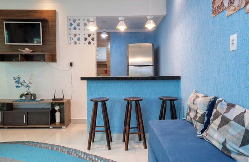 Rio das Ostras Apartment | Apto com Wi-fi a 950m da Praia da Tartaruga