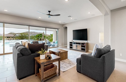 Montecito in Estrella House | Luxury oasis home with private pool, pool spa, putting green, & amazing views