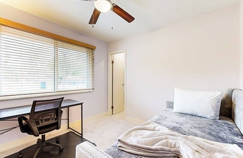 Arlington House | Charming retreat with a large patio, yard & central AC