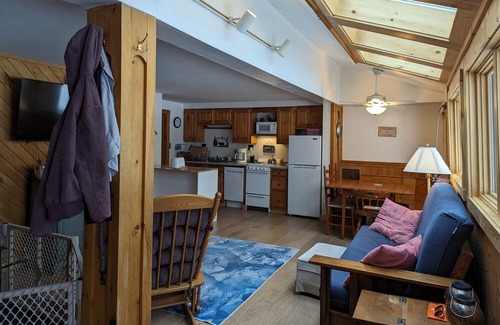 Embden Cabin | Embden Camp right on the lake w/ private porch & fire pit