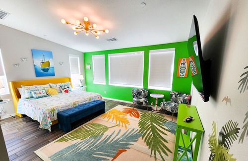 Desert Hot Springs House | Desert Beach Hut: Pool, Spa, Games, Mountain Views