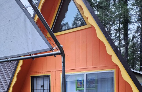 McKenzie Bridge House | Small A-frame cabin for 2 for adventures in the McKenzie Valley! Pet friendly.