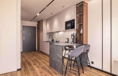 Tychy Apartment | Al. Bielska 129 Tychy | Air Conditioned Studio with Parking and Mountain View