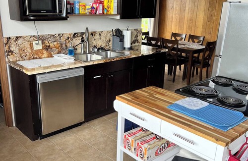 Clearlake House | Lakefront Cabin with A/C, Private Beach, Boat Launch & 180° Views of Clear Lake